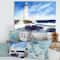 Designart - Lighthouse On The Rocky Island With Seagulls - Nautical & Coastal Canvas Wall Art Print